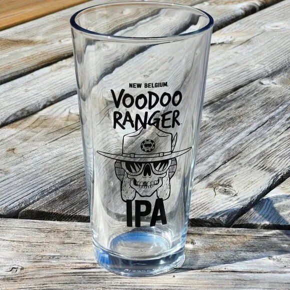 New Belgium Voodoo Ranger IPA Pint Glass Live Rangerously - Picture 1 of 4
